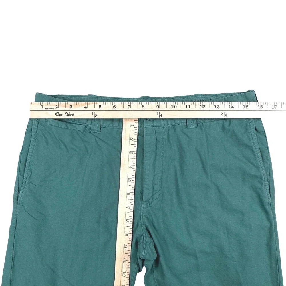 J. Crew 484 Slim Fit Sun Faded Chinos Teal Green Cotton Pants Mens 31x32
